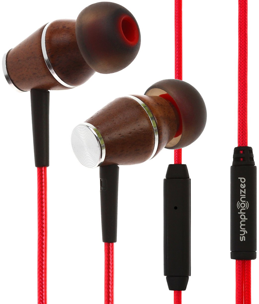 Symphonized XTC 2.0 Earbuds with Mic, Premium Genuine Wood Stereo Earphones, Hand-Made in-Ear Noise-isolating Headphones with Tangle-Free Innovative…