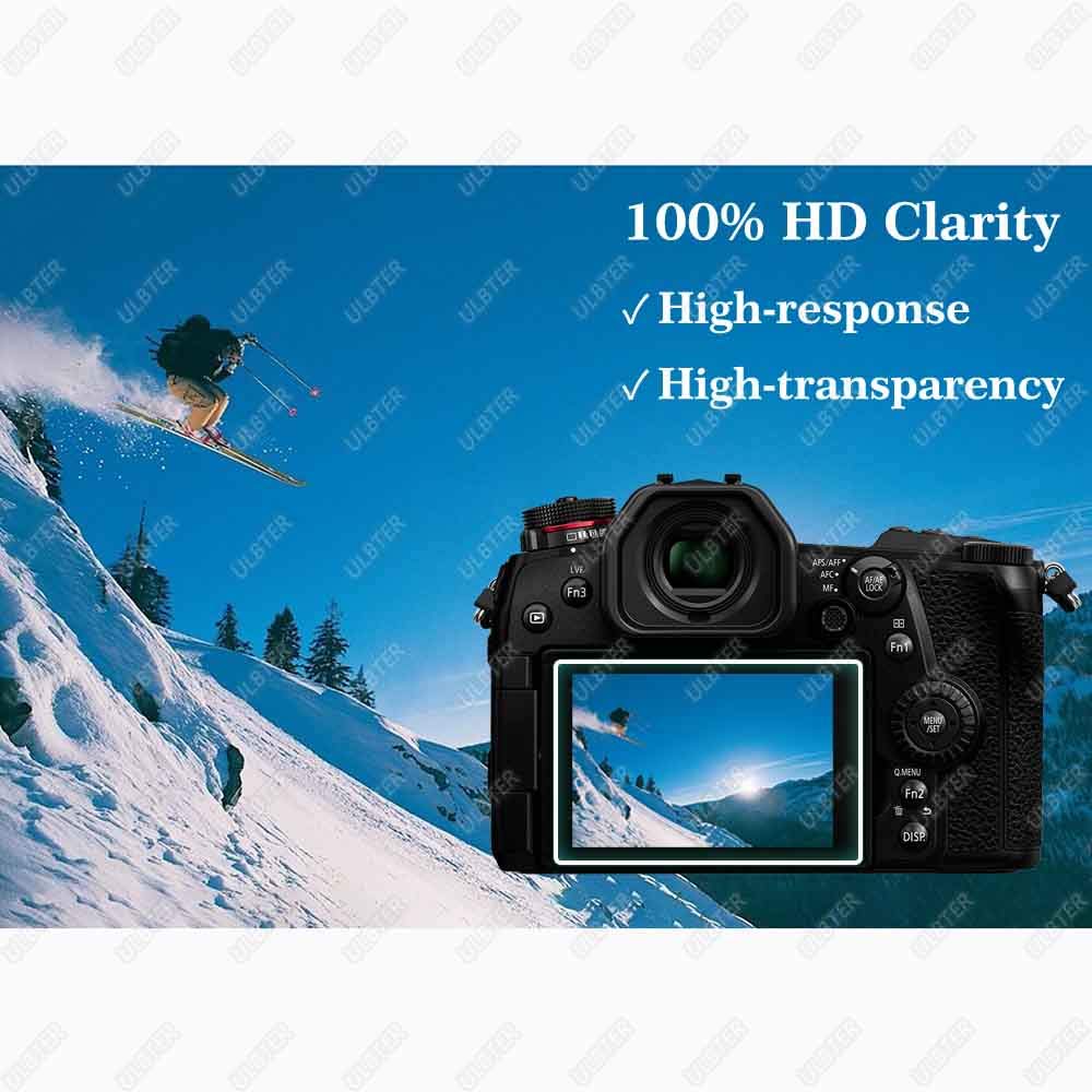 ULBTER Screen Protector for Panasonic LUMIX G7 G8 4K Digital Camera & Hot Shoe Cover 0.3mm 9H Hardness Tempered Glass Flim, Anti-Scrach