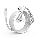 KIWI design Link Cable with Charging 16FT Compatible with Meta Quest 3S/3/2/Pro/Pico 4 Accessories and PC/SteamVR, USB 3.0 to USB C Link Cable