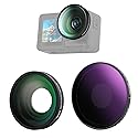 NEEWER Variable ND Filter Lens Kit Compatible with DJI Osmo Action 5 Pro/4, Screw On Multicoated HD Optical Glass ND8-32 (3-5 Stops) + 185° FOV Wide