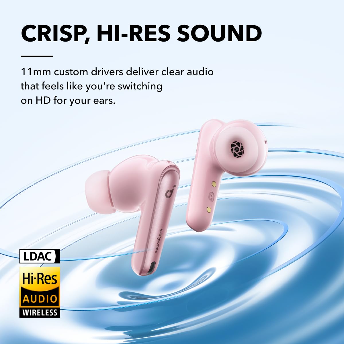 Soundcore by Anker Liberty 4 NC Wireless Noise Cancelling Earbuds, 98.5% Noise Reduction, Adaptive Noise Cancelling to Ears and Environment, Hi-Res
