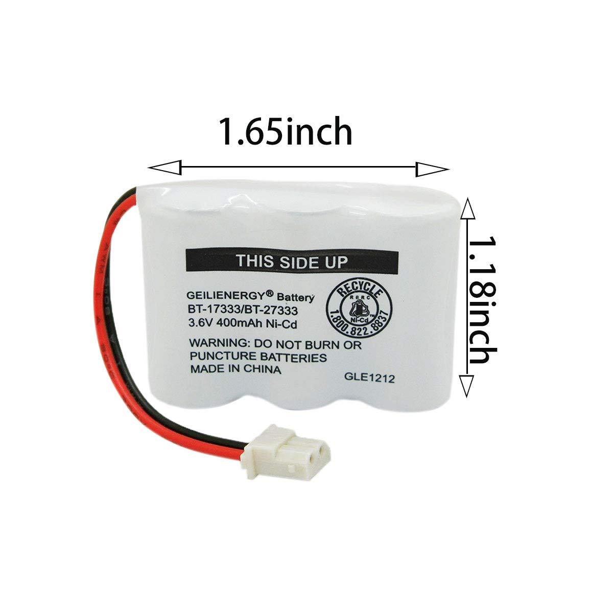 GEILIENERGY BT-17333 BT-27333 Handset Telephone Rechargeable Battery 2/3AA 3.6V NI-CD Cordless Phone Battery Compatible with Vtech BT17333 BT27333