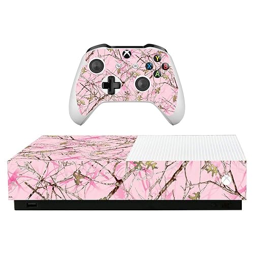 MightySkins Skin for Microsoft Xbox One S All-Digital Edition - Conceal Pink | Protective, Durable, and Unique Vinyl Decal wrap Cover | Easy to Apply