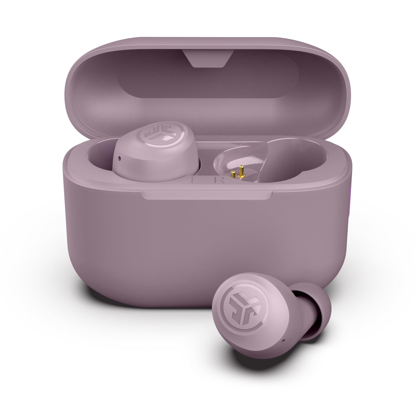 JLab Go Air Pop+, True Wireless Earbuds, Bluetooth Earbuds with Microphone, USB-C Charging Case, Dual Connect, Mauve