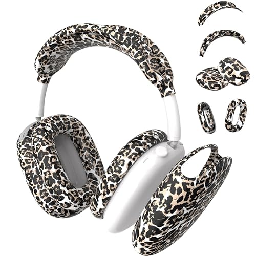 4 in 1 Silicone Case Cover Compatible with Apple Airpods Max 2/1 Headphones(2026/2024/2020), Printed Ear Pad Case Cover Ear Cups Cover and Headband