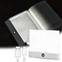 xolvun Smart Reading Light, 2026 Upgrade Rechargeable Clear LED Flat Book Light with 3 Colors & Timer, Book Page Light with Brightness Adjustment
