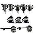 Lsgoodcare 10Pack 5.5 x 2.1 MM 8A-10A DC Power Jack Socket Threaded Female Mount Connector Adapter with Dustproof Plug