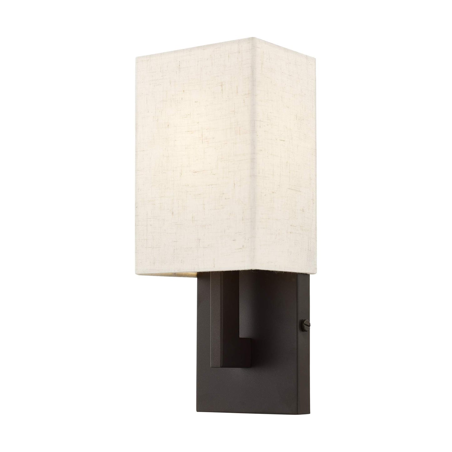 Livex Lighting 52131-92 Transitional One Light Wall Sconce from Meridian Collection Dark Finish, English Bronze