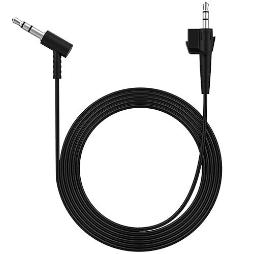 AE2 Cord Replacement AUX Cable Silver Plated Upgrade Audio Lead Compatible with Bose AE2 AE2i AE2w Headphones(Black)