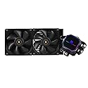 Thermalright Frozen Prism 240 Black AIO Water Cooler,Liquid CPU Cooler, 2×120mm PWM Fans Water Cooling System,1850RPM High Speed,Compatible
