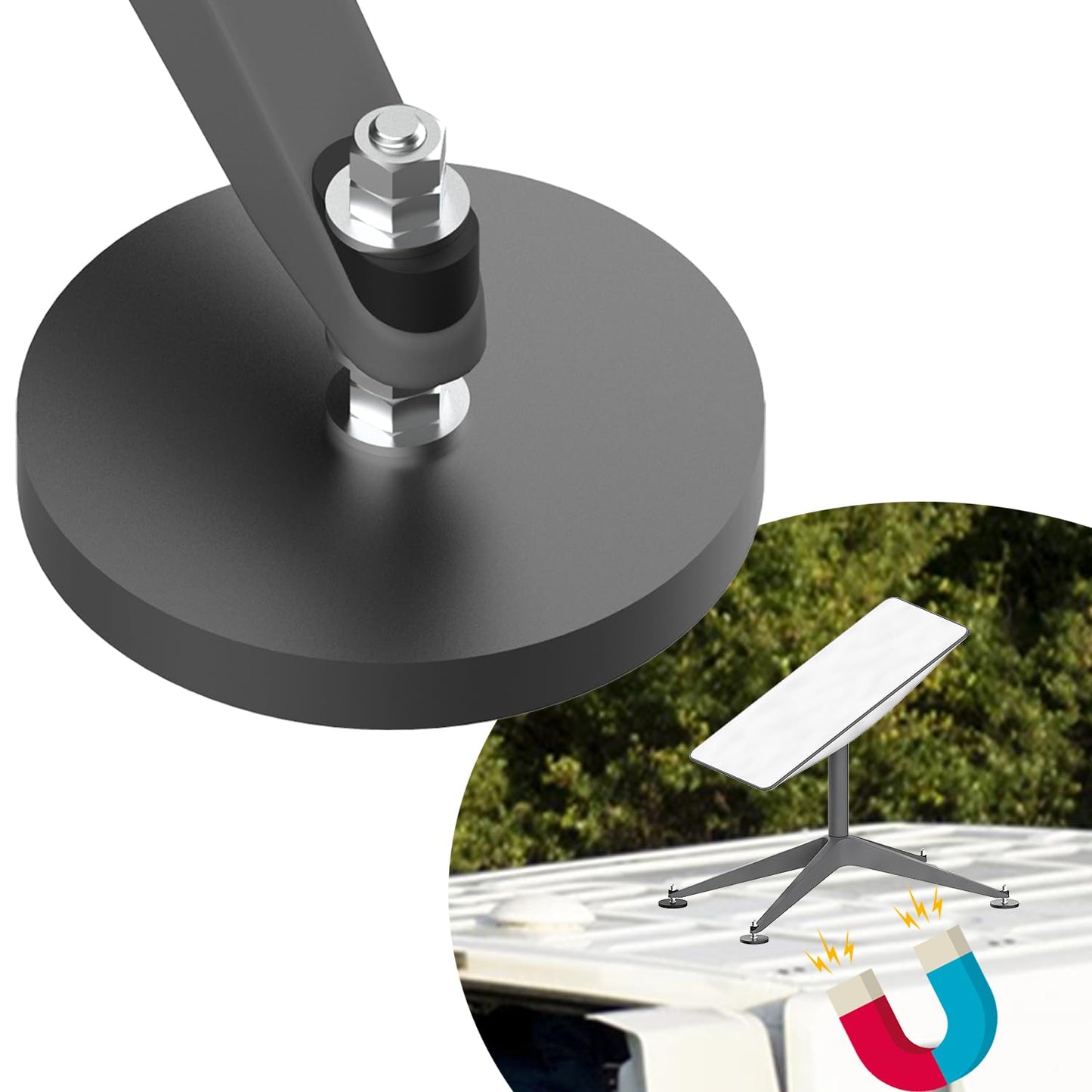 Wuutyty Starlink Magnetic Roof Mount, Compatible with Starlink, Mount