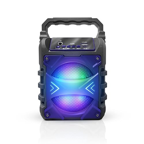 Top Tech Audio Jet-4 400W Bluetooth Speaker, 4" Woofer, Louder Volume, Crystal Clear Stereo, Rich Bass, 100ft Wireless Range, Mic Input, Portable