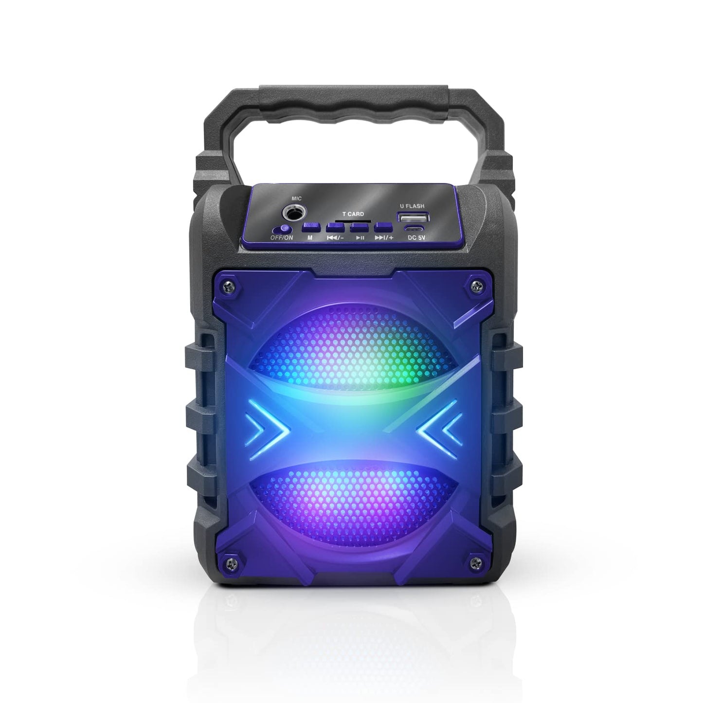 Top Tech Audio Jet-4 400W Bluetooth Speaker, 4" Woofer, Louder Volume, Crystal Clear Stereo, Rich Bass, 100ft Wireless Range, Mic Input, Portable