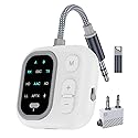 ANBRONICS Bluetooth 5.3 Adapter for Airplane, Support 2 AirPods Dual Wireless Headphones, aptX Adaptive 3.5mm AUX Jack Wireless Audio Transmitter