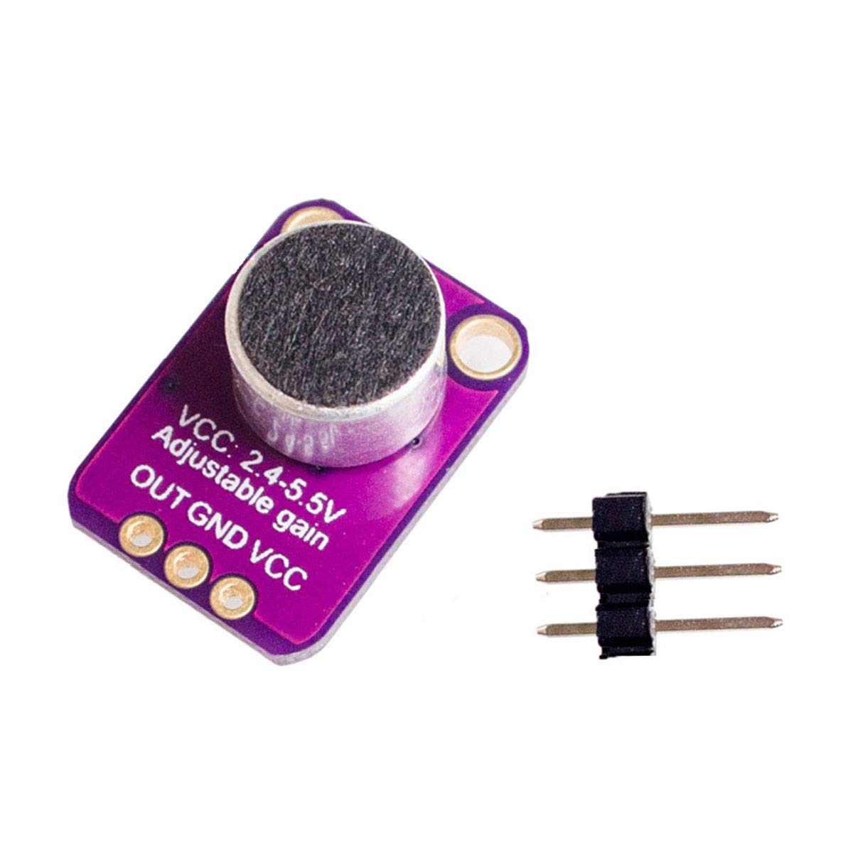 NOYITO MAX4466 Electret Microphone Amplifier Adjustable Gain (Pack of 2)