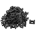 uxcell 9mm Width Cable Zip Tie Mount Base Saddle Type Wire Holder 50Pcs
