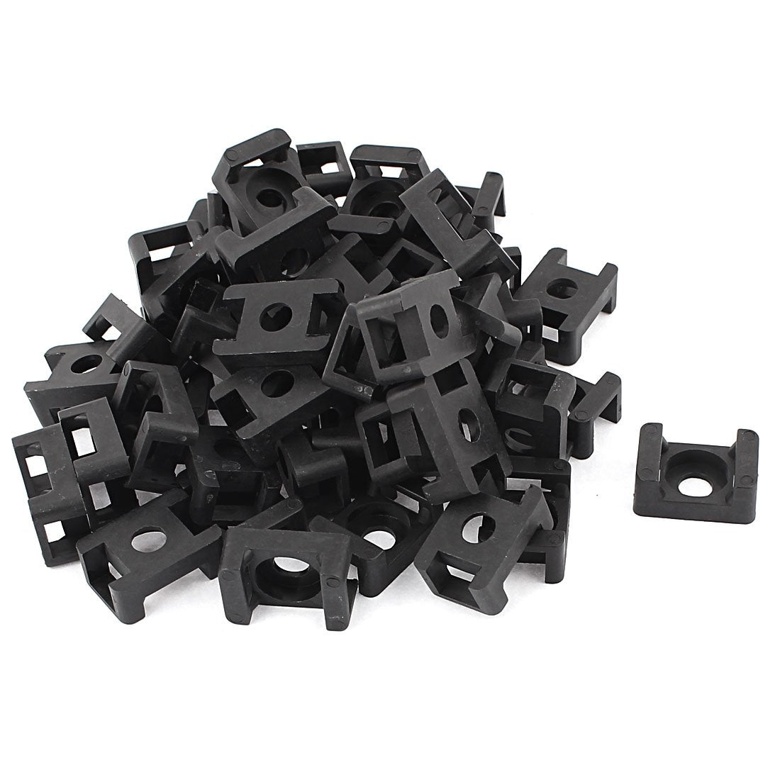 uxcell 9mm Width Cable Zip Tie Mount Base Saddle Type Wire Holder 50Pcs