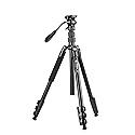 Fotopro 73" Camera Tripod, Aluminum Compact Travel Tripod and Monopod with 360° Ball Head Quick Release Plate, Professional Camera Tripod for DSLR