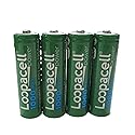 LOOPACELL 4 AA Rechargeable NiCD Battery, 1.2V 1000mAh High Capacity AA Batteries