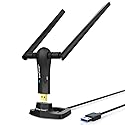 BrosTrend 1200Mbps Long Range USB WiFi Adapter for PC Desktop Laptop of Windows 11/10/8.1/8/7, Wireless Adapter Dual Band 2.4GHz 300Mbps + 5GHz