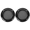 2Pcs 2inch Speaker Grill Cover, Speaker Decorative Steel Mesh Circle Car Speaker Protective Mesh Cover Replacement(Black)