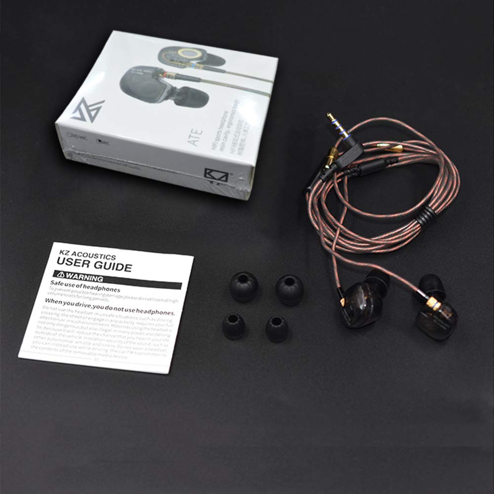 KZ ATE KZ-ATE Dynamic Balanced Armature IEMS In Ear HIFI Monitors DJ Studio Stereo Music Earphones Headphone Earbuds For Mobile Phone iPhone Samsung…