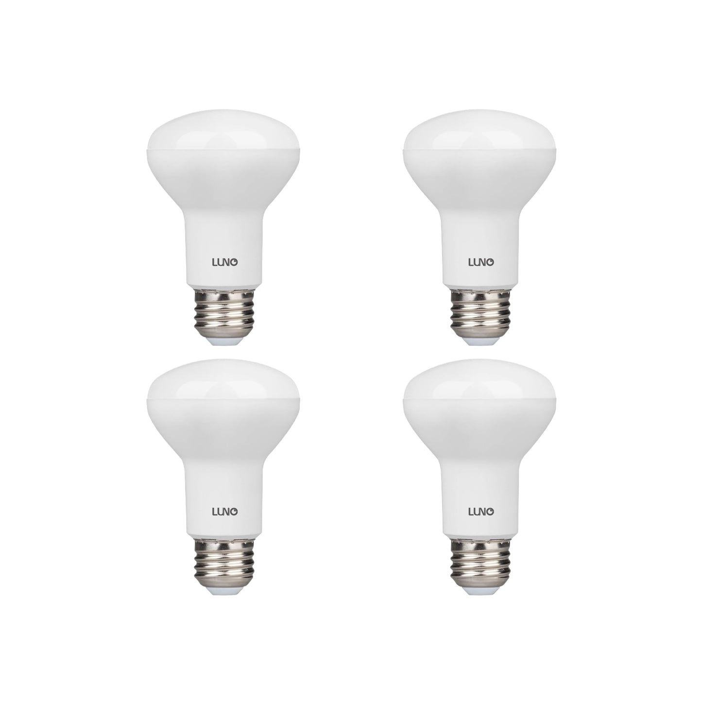 LUNO R20 Dimmable LED Bulb, 6.5W (45W Equivalent), 455 Lumens, 4000K (Neutral White), Medium Base (E26), UL Listed (4-Pack)