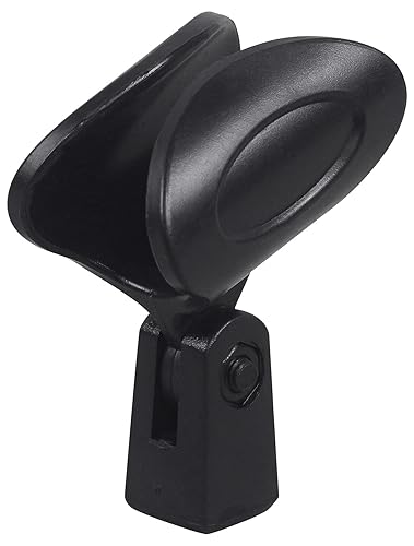 Rockville Universal Wireless Microphone Clip, Flexible Plastic, Copper Threading, 5/8" x 27, Secure Grip, Durable Build, Wide Compatibility, for Live