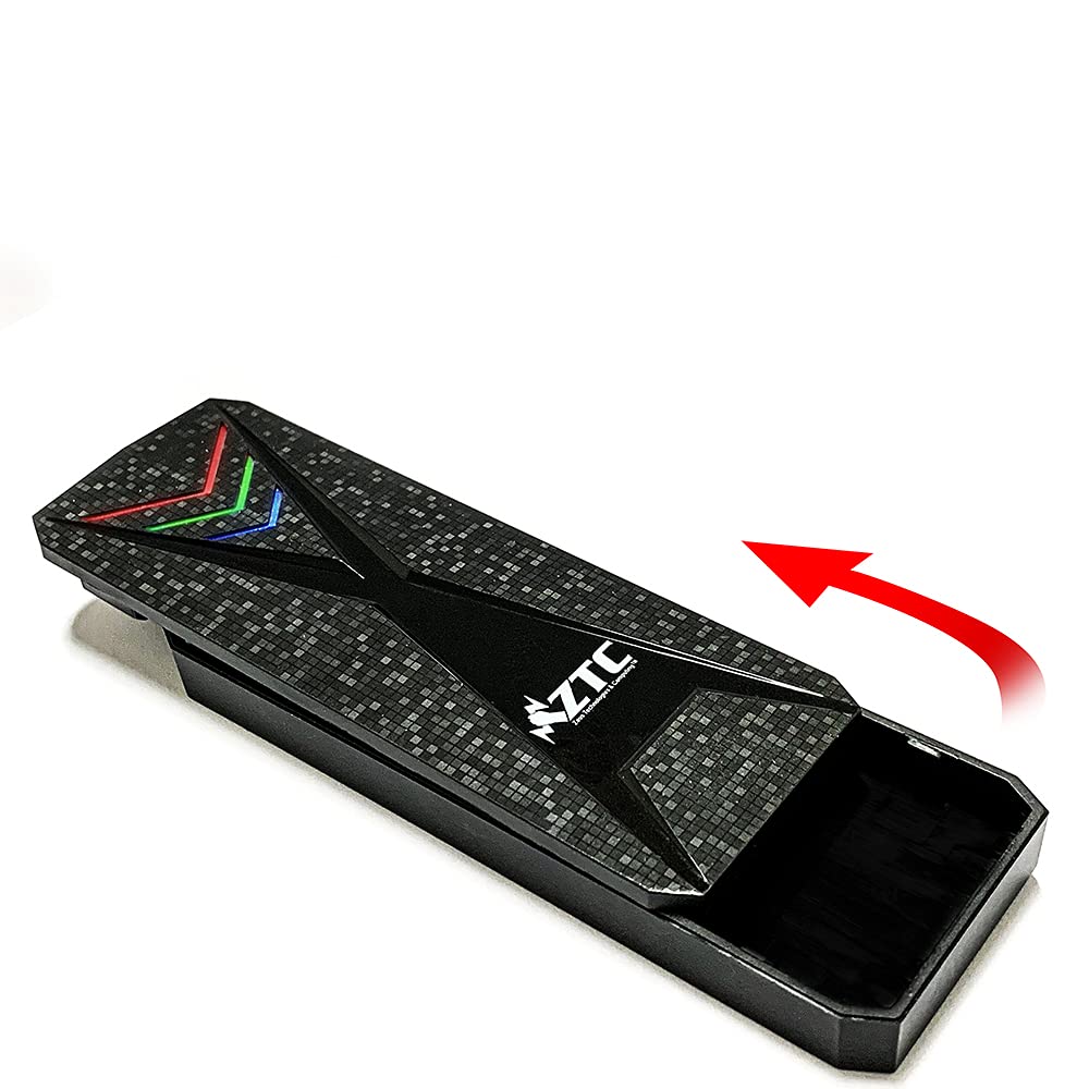 ZTC M.2 NVMe SSD External Portable Enclosure with RGB Lighting USB-C 3.2 Gen 2, ZTC-EN013