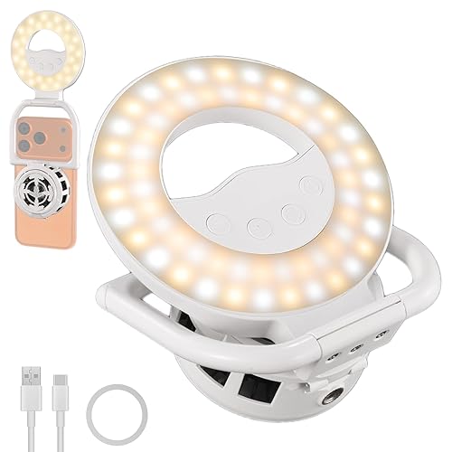 NEEWER Entry Level Version N36 Magnetic Selfie Ring Light & Phone Cooler Compatible with MagSafe iPhone, 4W Bi Color Foldable Small Plastic LED Fill