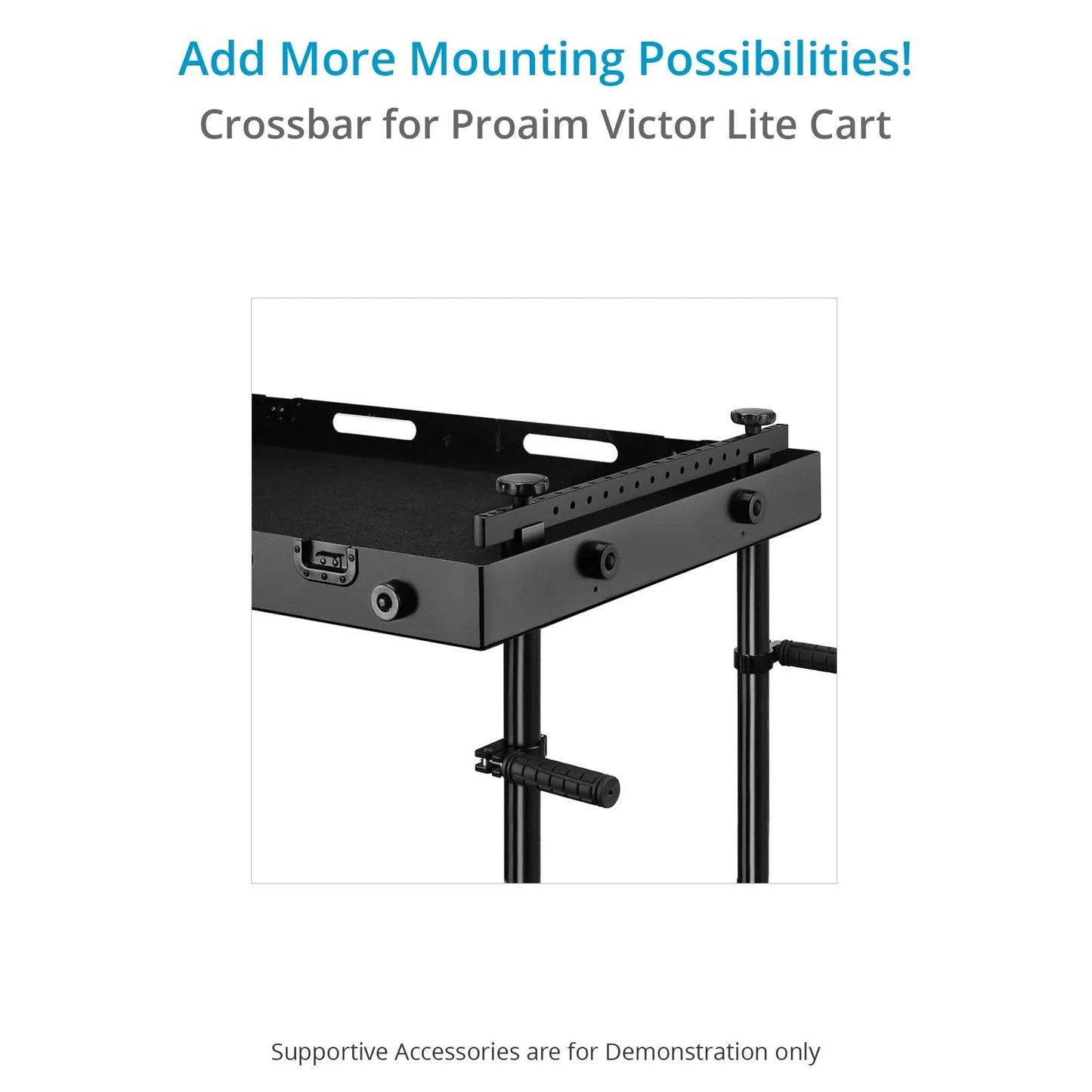 PROAIM Cheese Bar for Victor Lite Camera Production Cart. Offers Payload up to 30kg/66lb. Multiple 3/8” Threads for Various Photo/Video Accessories.
