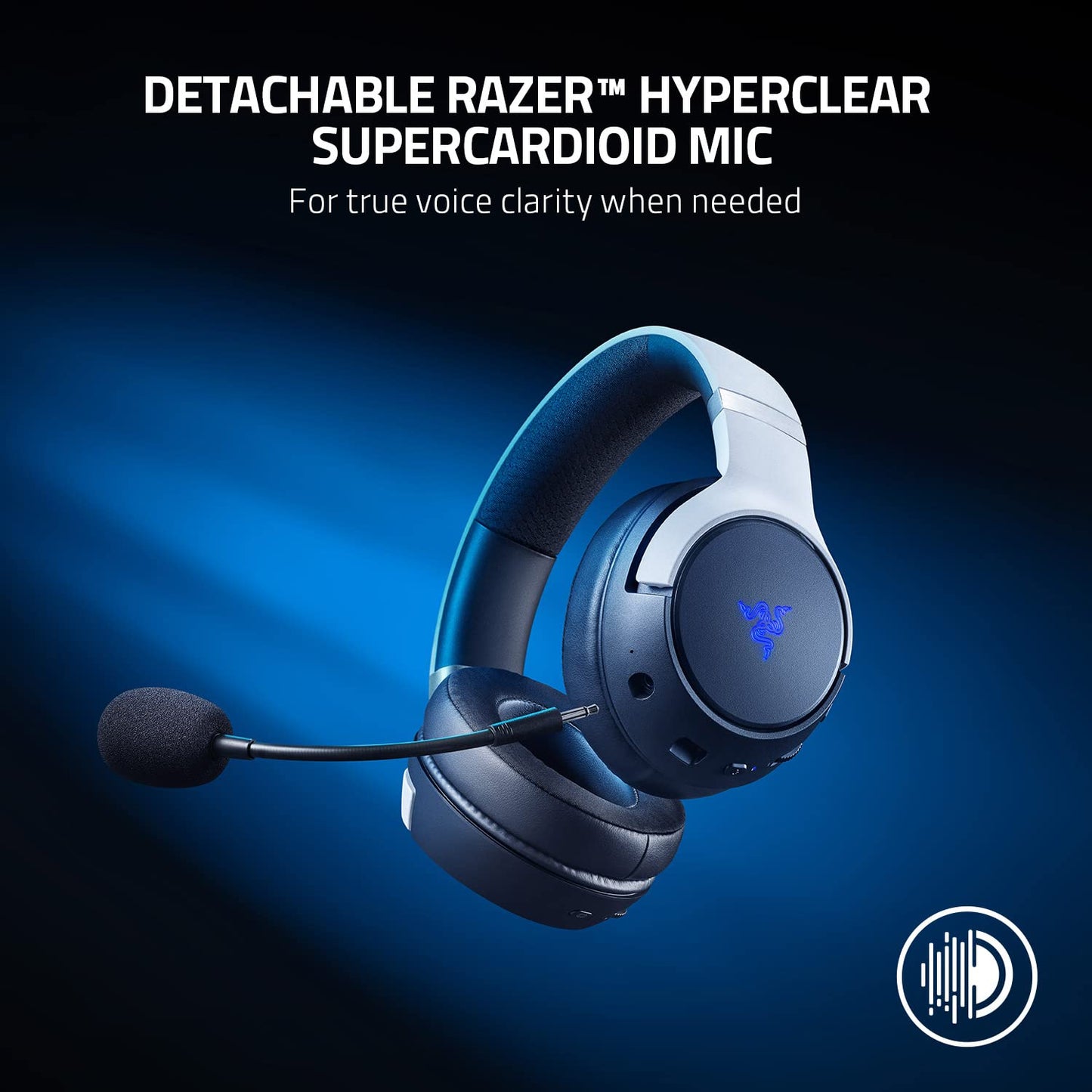 Razer Kaira Pro Dual Wireless Gaming Headset w/Haptics for PlayStation 5 / PS5, PC, Mobile, PS4: HyperSense - Triforce 50mm Drivers - Detachable Mic