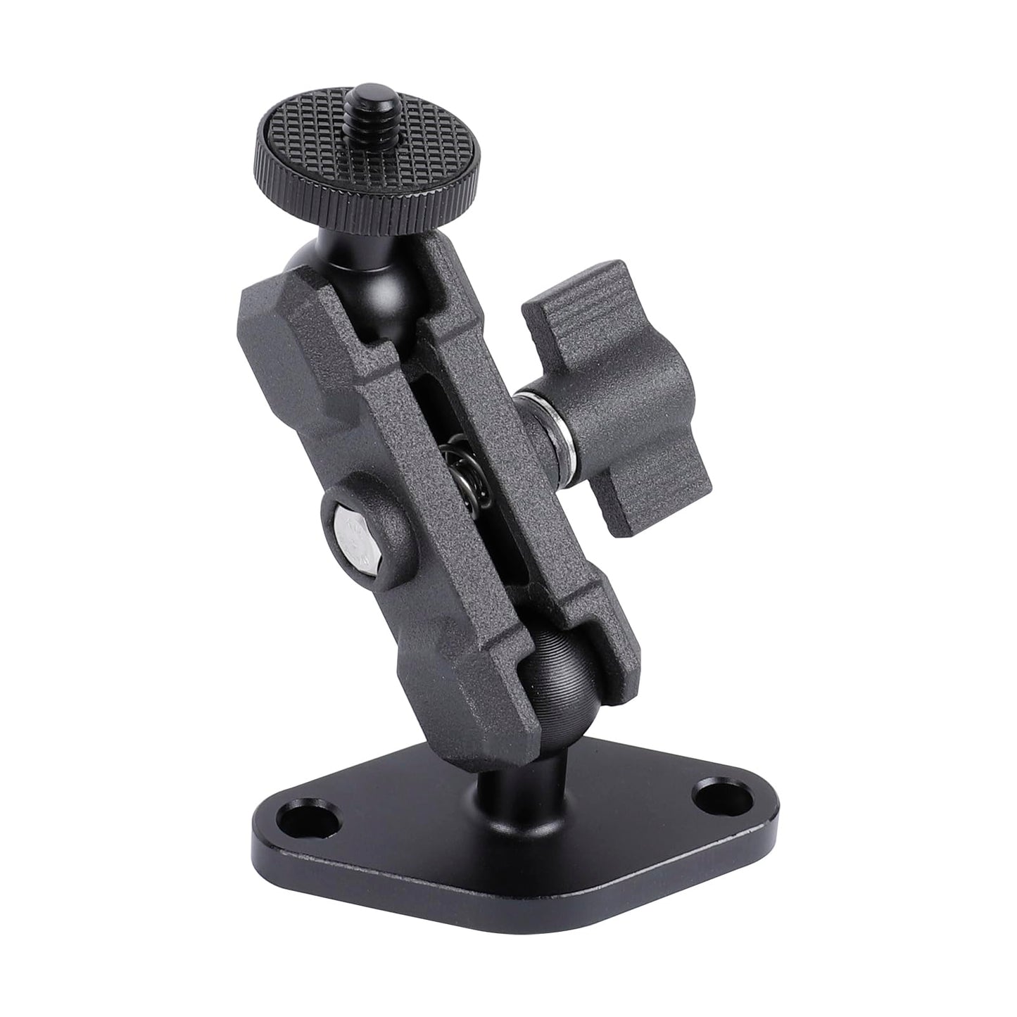 Leenconghui Aluminum 1/4"-20 Mount with Drill Plate Base for Monitors, CCTV Cameras, Camcorders, 360° Rotation Adjustable Camera Mount