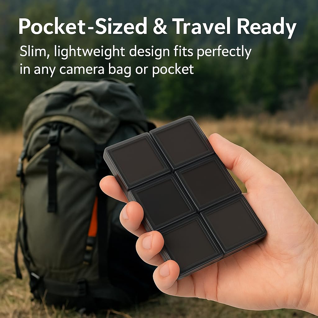 Acuvar 12 Slot SD/SDHC Memory Card Hard Plastic Case - Durable ABS Portable SD Card Storage Box Organizer, Protective Hard Shell SD Card Carrying Case