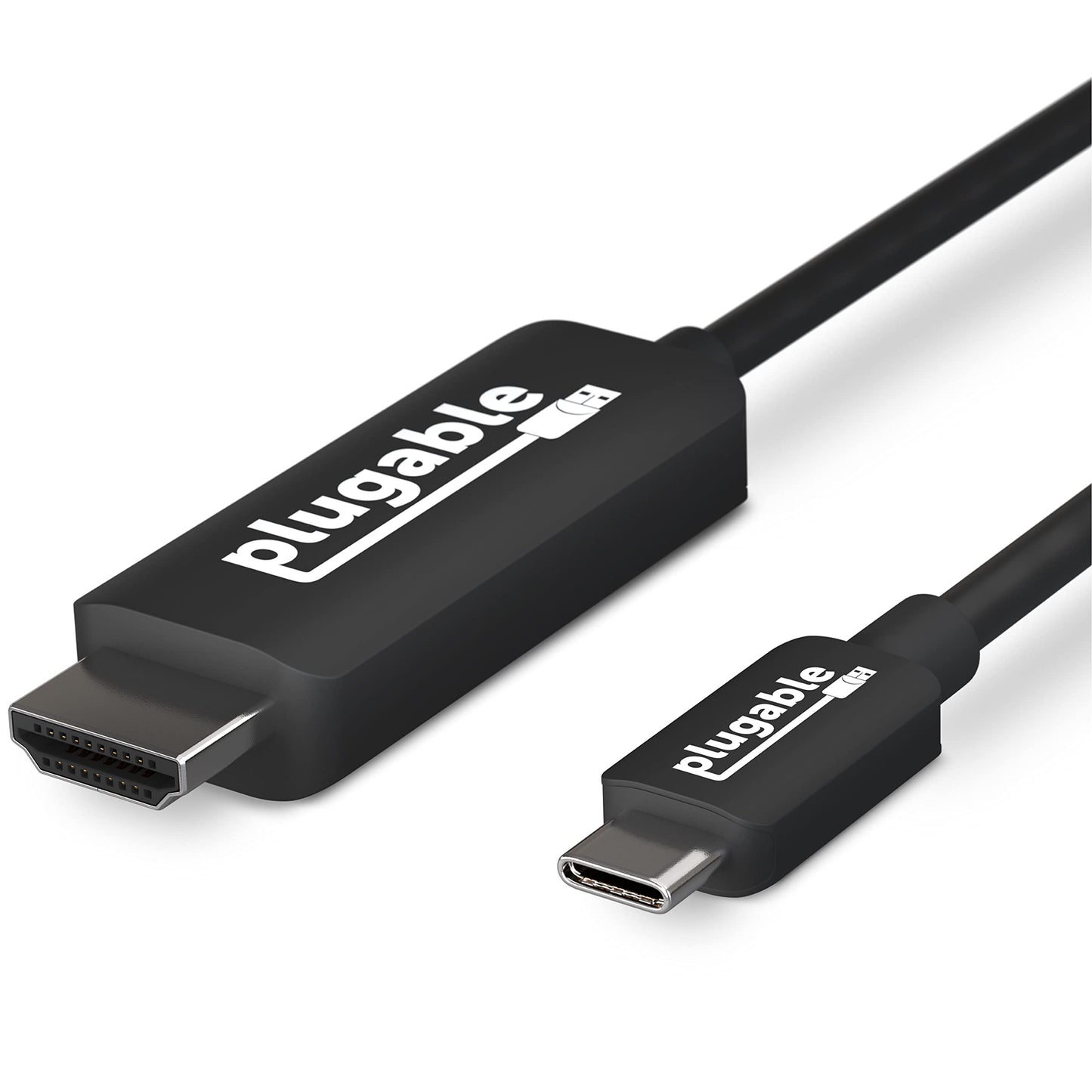 Plugable USB C to HDMI Cable 6ft / 1.8m, HDMI 2.0, USB4 / Thunderbolt Adapter for 4K Monitor, 4K 60Hz (USBC-HDMI-Cable) for iPhone 15, iPad Pro