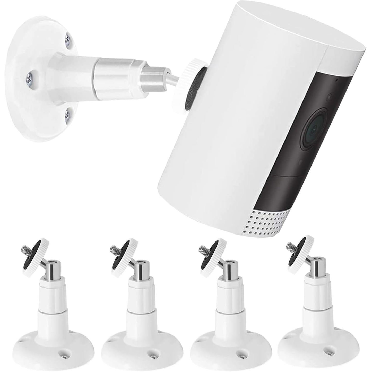 4 Pack JYtrend Wall Mount for Ring Stick Up Cam & Indoor 1st Gen Cam, 360 Degree Swivel Adjustable Mounting Bracket for Wyze V4 V3, for Arlo Pro 4 3