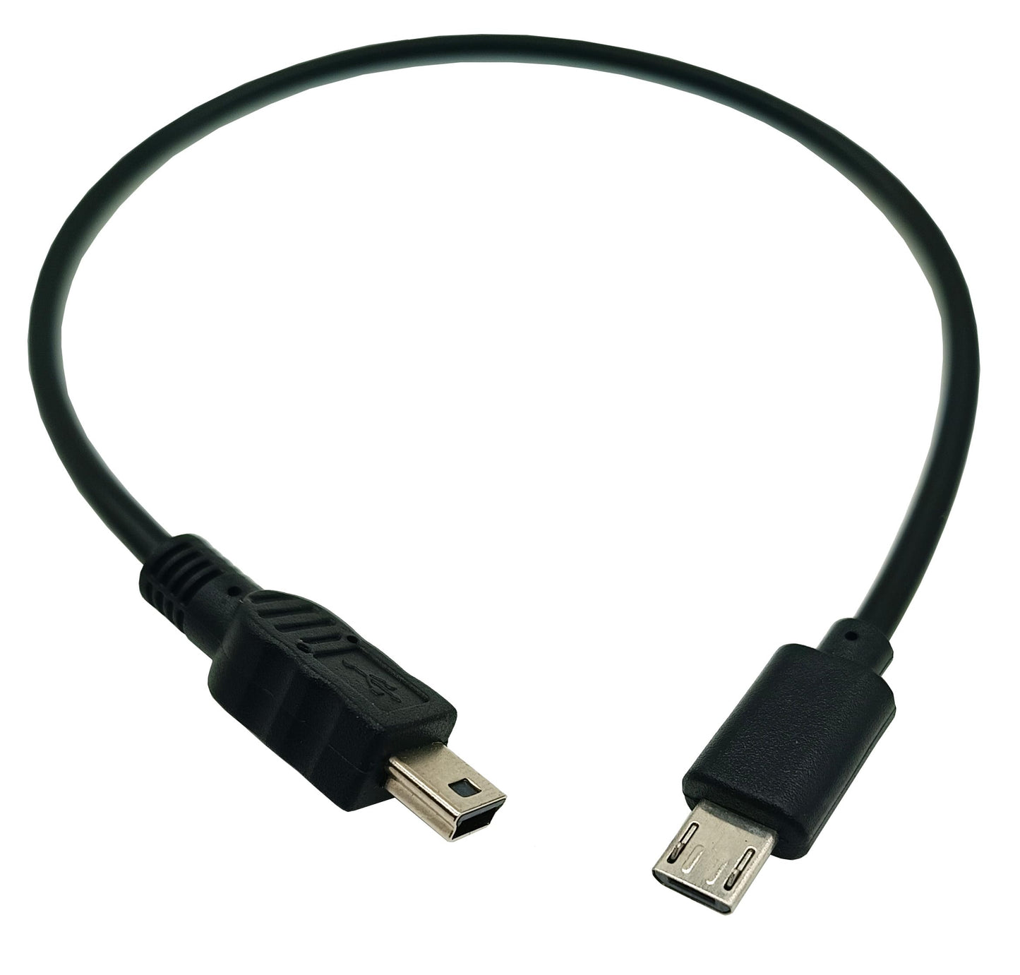 MTUERANC USB OTG Cable, 2 Pack USB Micro Male to Mini USB 5 Pin Male Conversion Adapter Cable for Canon Cameras and Tablets (1Ft/30cm)