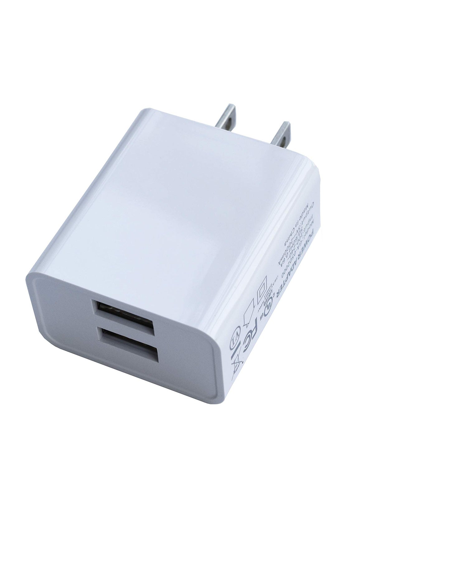 Wall Charger, USB Adapter, SUPWISER 2 Pack 10W Dual Port Quick Charger Plug Cube Replacement for iPad iPhone 15/14/13/12/11/XR/8/7/6S/6/5,Samsung
