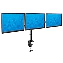 Mount-It! Triple Monitor Mount 3 Screen Desk Stand for LCD Computer Monitors for 19 20 22 23 24 27 Inch Monitors VESA 75 and 100 Compatible Full