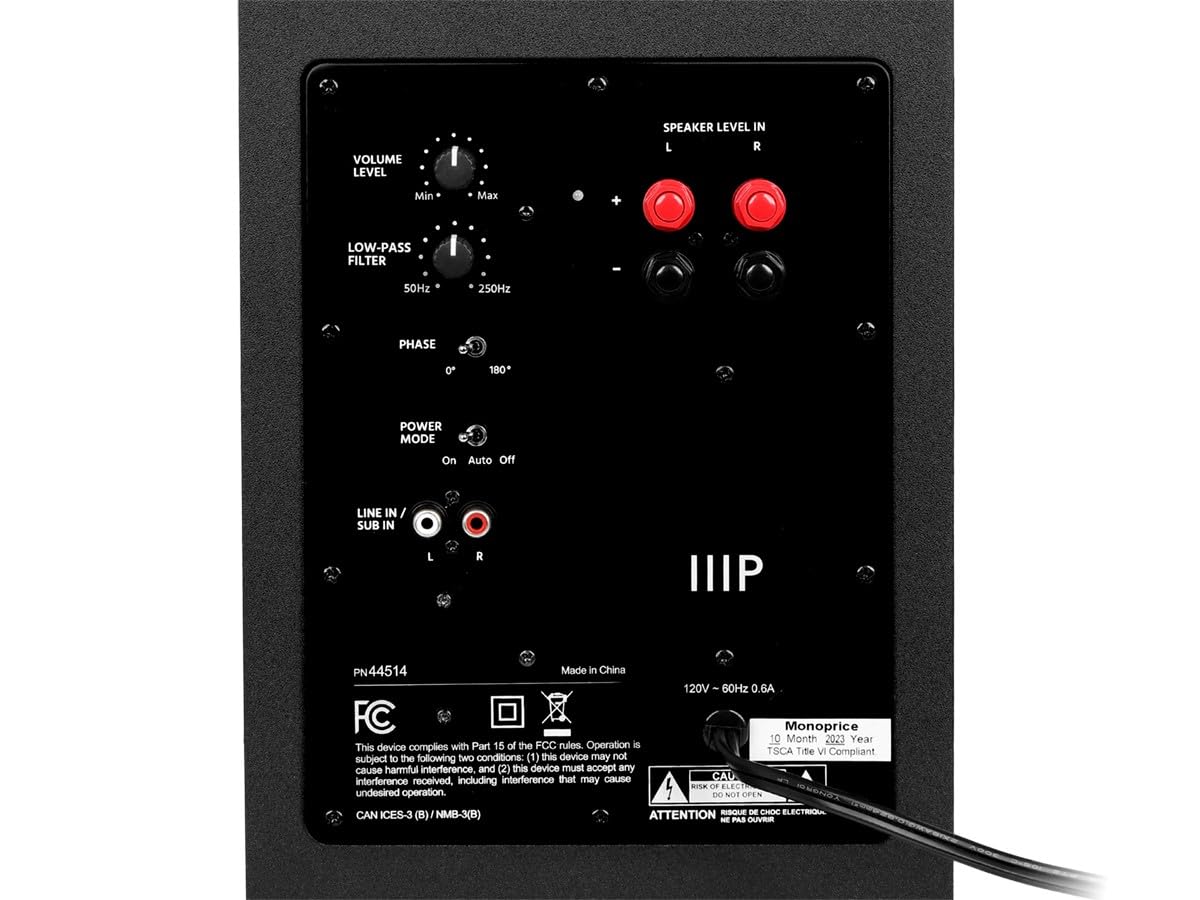 Monoprice CSW-8 8in 100 Watt Compact Subwoofer