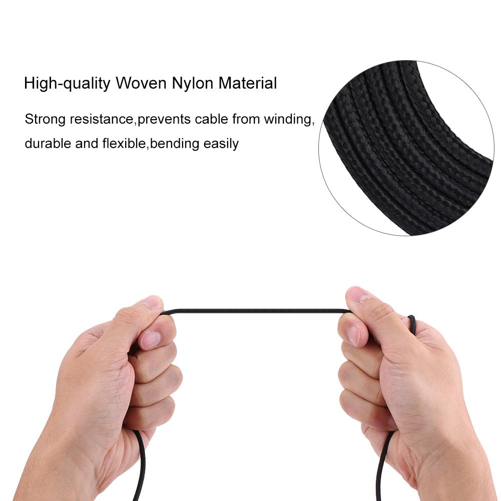 Universal Mouse Cable Braided Line Wire Replacement for or (Black)