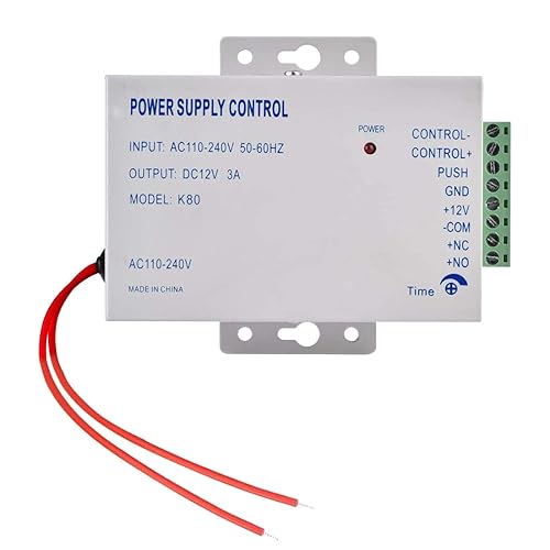 AMOCAM Access Control Power Supply for Door Intercom Doorbell, Various Electronic Door Locks, Video Doorbell System, K80 Power Supply Control Input AC