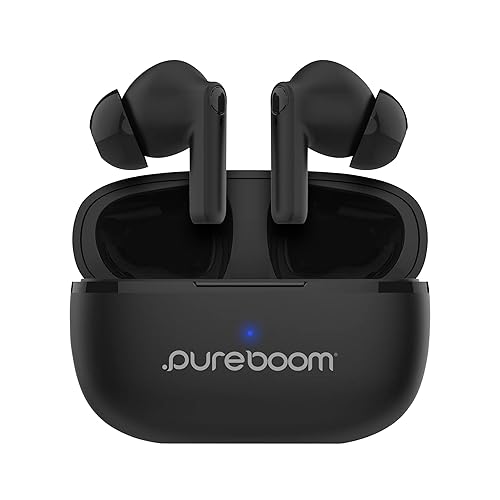 PureGear PureBoom Wireless Earbuds for Enhanced Sound, Touch Control Stereo Headphones in Ear Built-in Mic for iPhone/Android Phones/TV/Laptops, More…