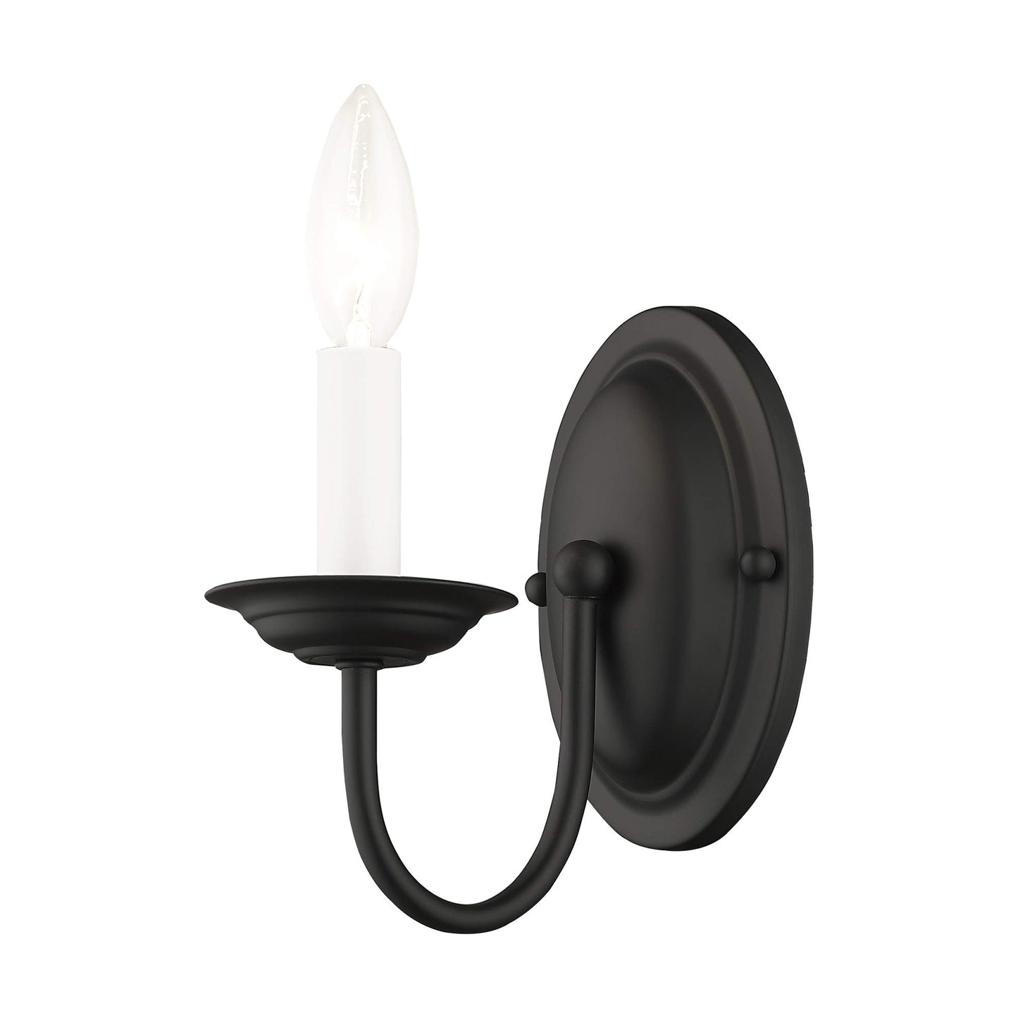 Livex Lighting 4151-04 Home Basics 1 Light Black Wall Sconce