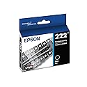 EPSON 222 Claria Ink Standard Capacity Black Cartridge (T222120-S) Works with Workforce WF-2960, Expression XP-5200
