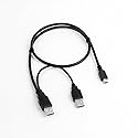 MaxLLTo™ USB Y Charger Data Cable Cord for EMC Iomega eGo USB 2.0 Portable Hard Drive HDD
