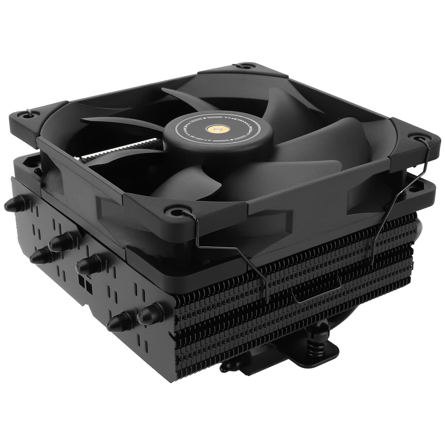 Thermalright SI-100 Black CPU Air Cooler, 6×6mm Heat Pipes, TL-E12B PWM Quiet Fan CPU Cooler with S-FDB V2.0 Bearing, AGHP 3.0 Technology, for AMD AM4