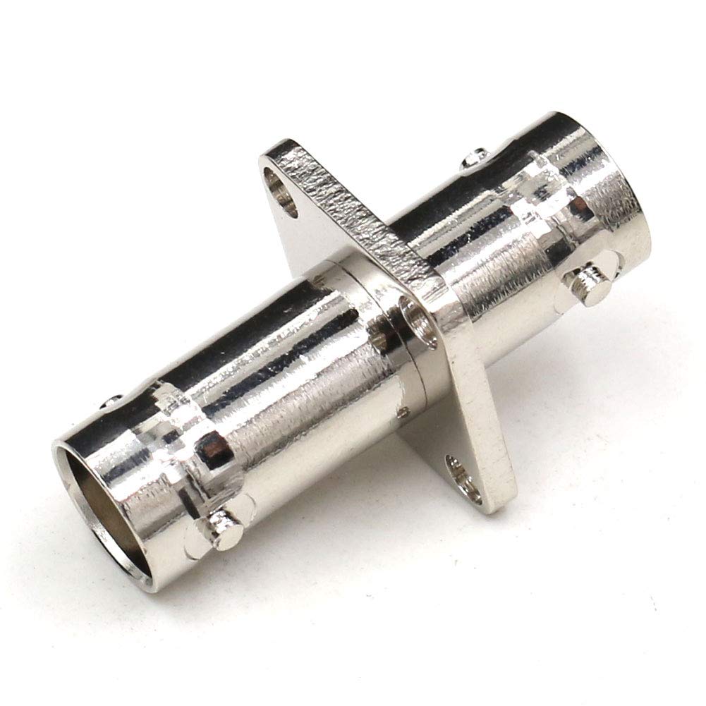 ANHAN BNC Female Adapter, Panel Mount 4 Hole Connector RF Coaxial Adapter 2Packs