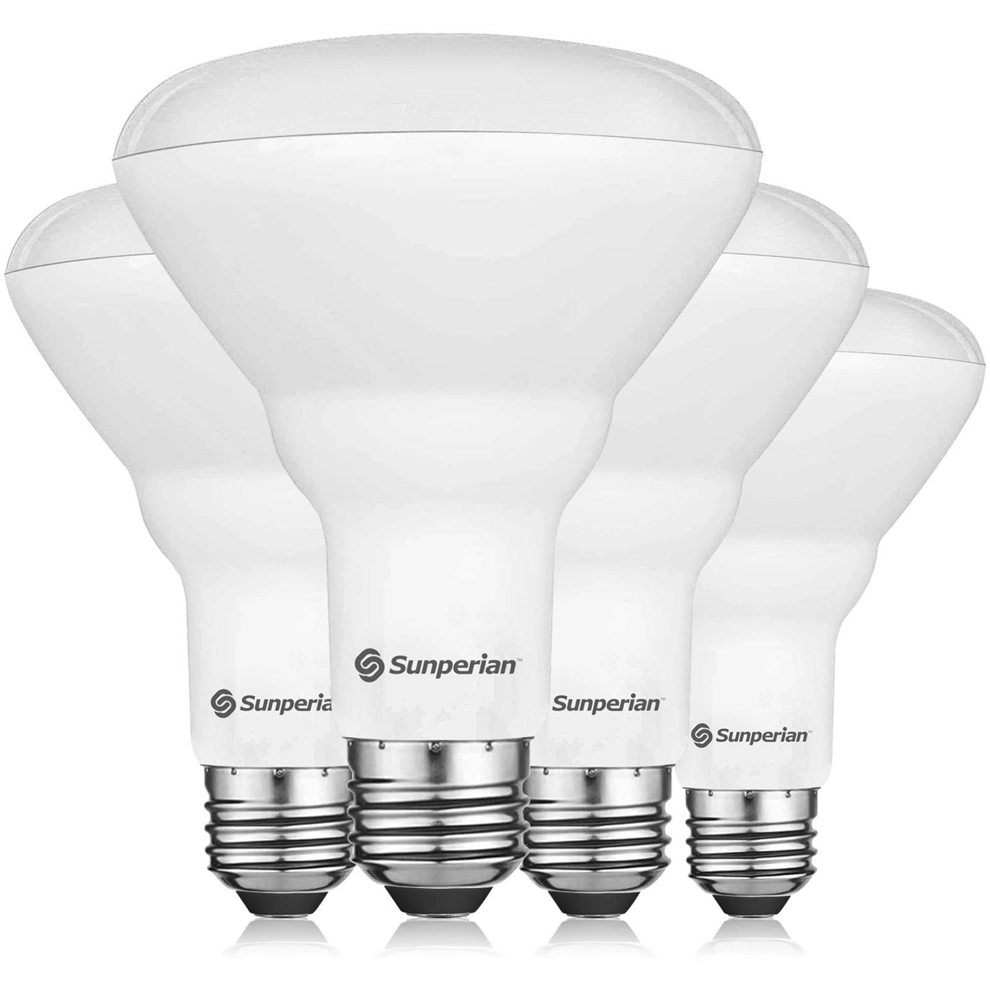 SUNPERIAN BR30 LED Bulb, 8.5W=65W, 4000K Cool White, 800 Lumens, Dimmable Flood Light Bulbs for Recessed Cans, Enclosed Fixture Rated, Damp Rated, UL