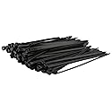 Pro Tie Heavy Duty Cable Ties, Self-Locking Nylon Cable Wire Ties for Indoor and Outdoor Use | 7.9-Inch, 120 lbs. Tensile Strength, UV Black Nylon